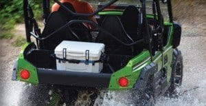 atv and cooler for hunting